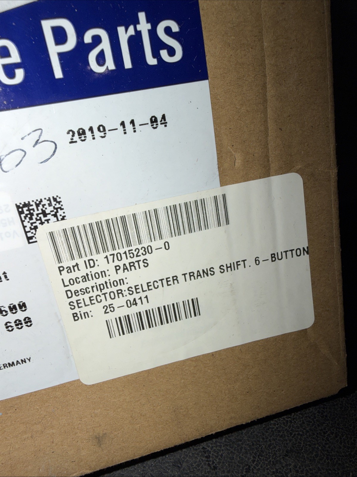 Voith 6-Button Transmission Shift Selector, p-n H56.368533