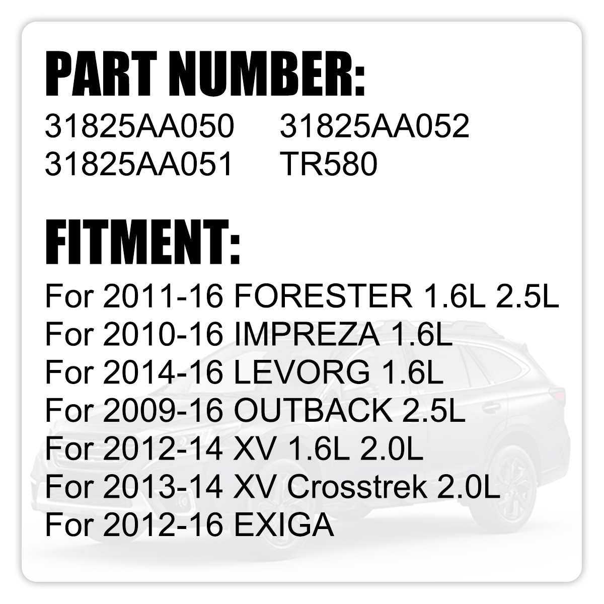 CVT Transmission Valve Body For 2010-2016 Subaru Imperza 2014-2016 Levorg 1.6L