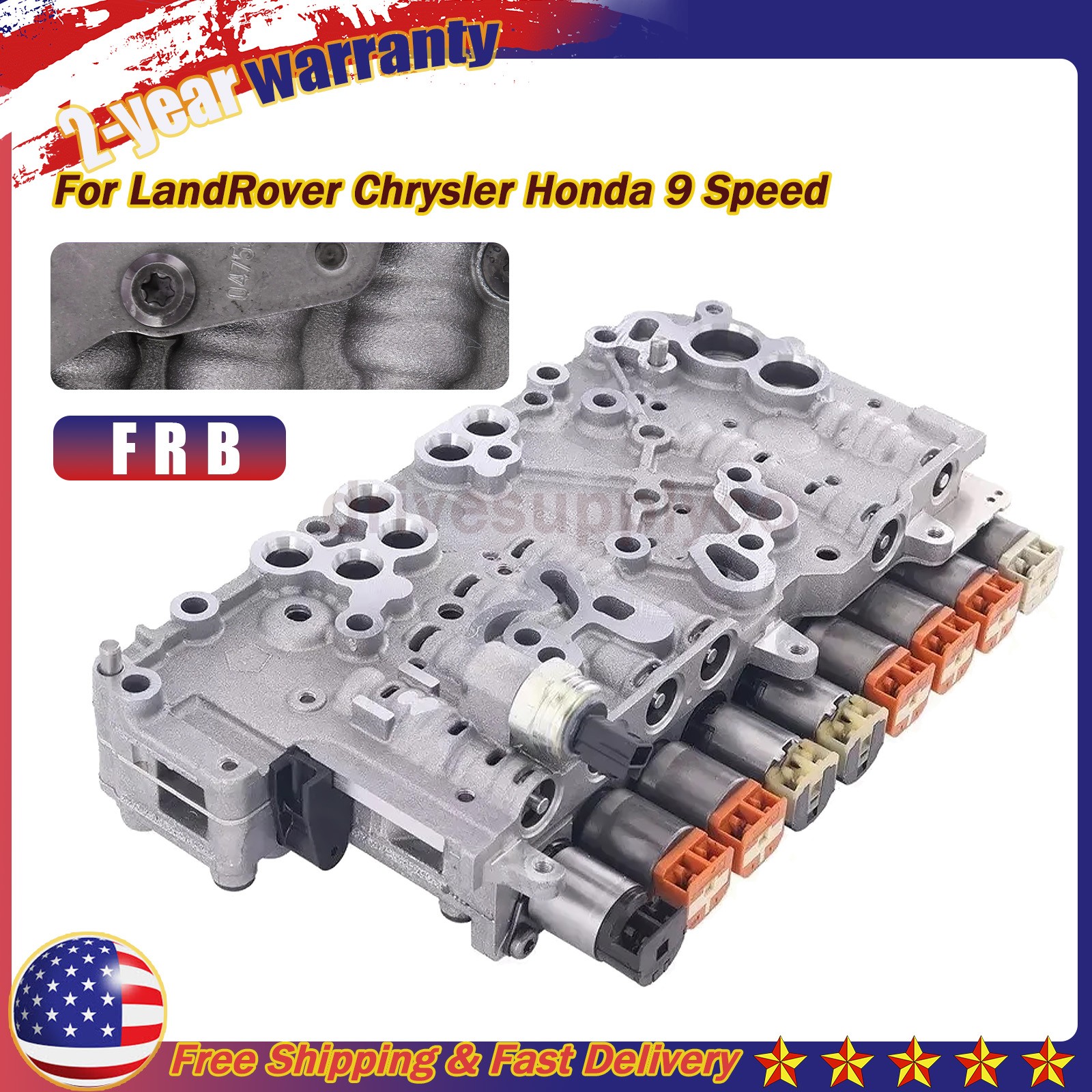 9HP48 Transmission Valve Body 10 Solenoids For LandRover Chrysler Honda 9 Speed