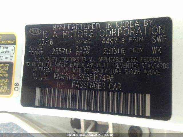Automatic Transmission 2.4L 3 8th Digit VIN K Fits 16-18 OPTIMA 1052827