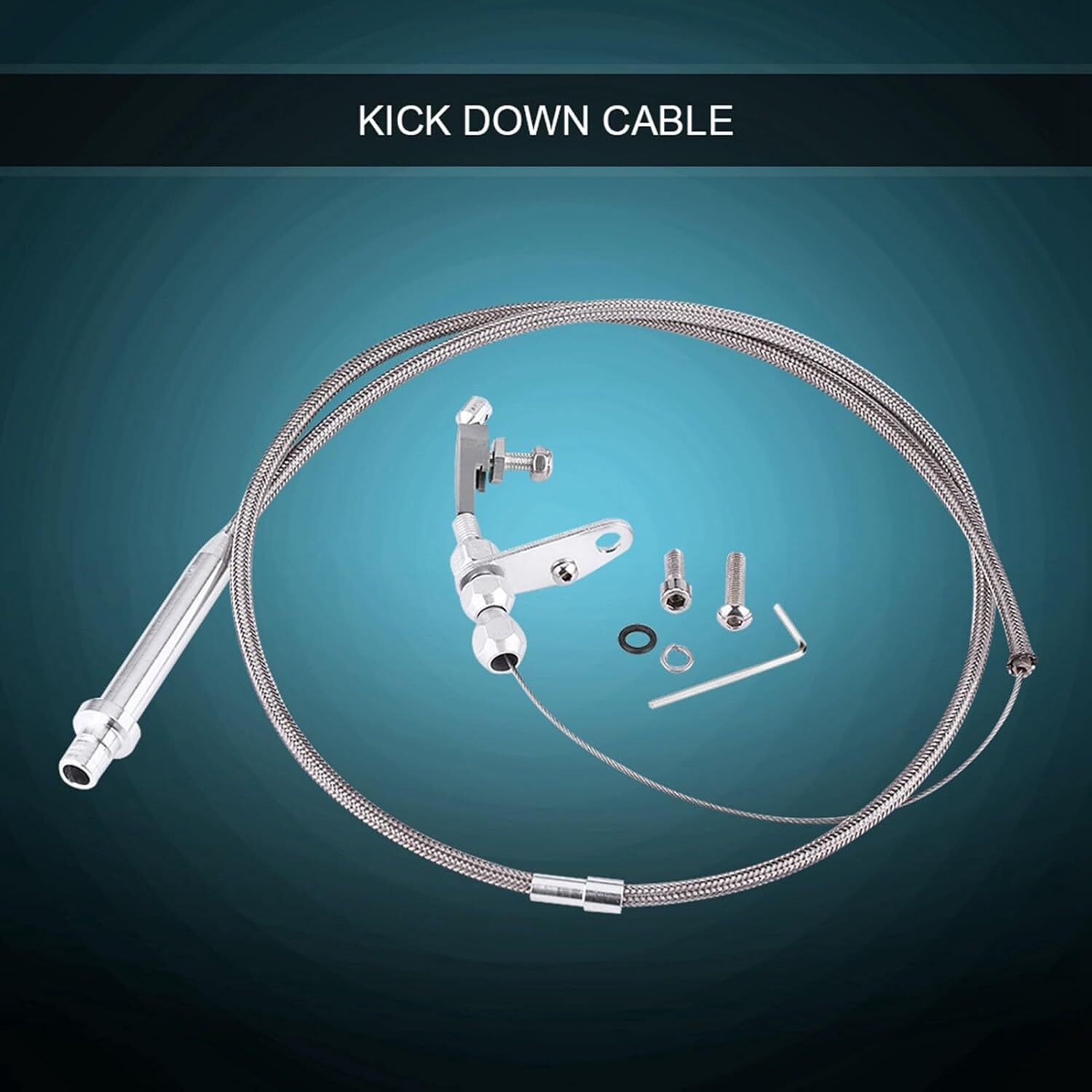 Braided Transmission Kick Down Cable Detent Fits For GM Chevy Trans 350 TH350 US