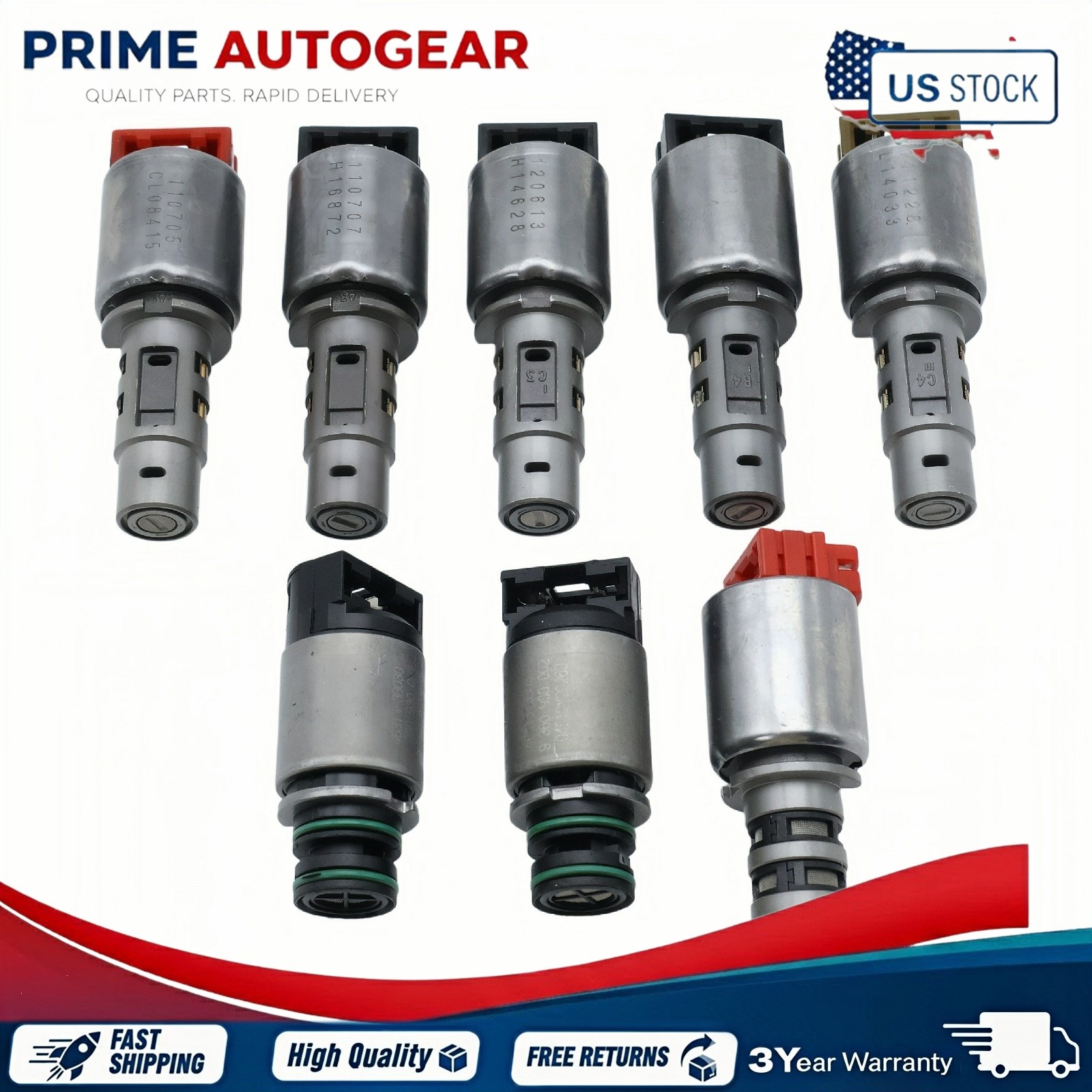 Auto Trans Gearbox Solenoid Valve Kit A6LF1/2/3 A6MF1/2 For Hyundai Kia 2012-up