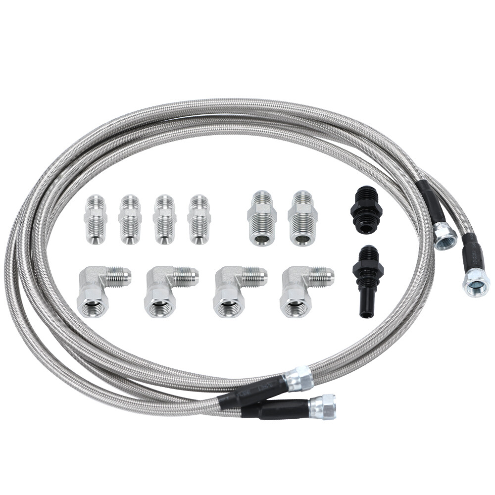 70” Flexible SS Braided Transmission Lines Kit 6AN For GM 4L60E 4L80E