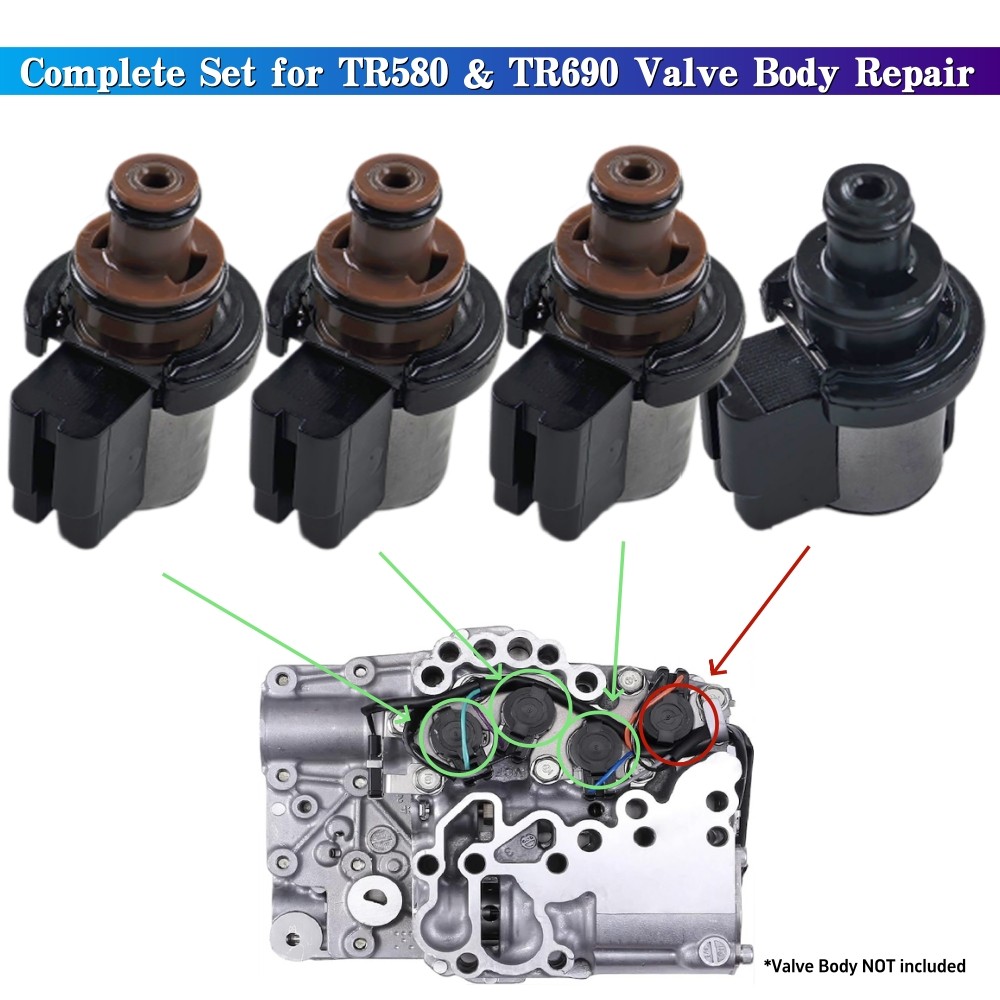 4pcs TR580 TR690 CVT Transmission Solenoid Kit For Subaru Forester Outback XV