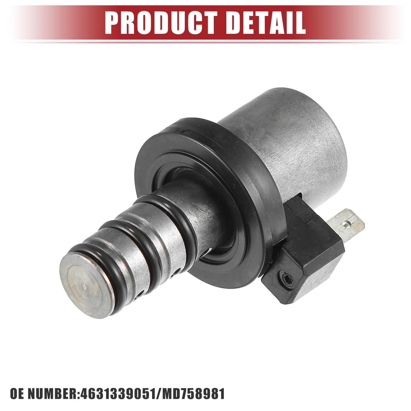 Pack of 5 for Hyundai for Kia Transmission Shift Solenoid Silver Tone Black
