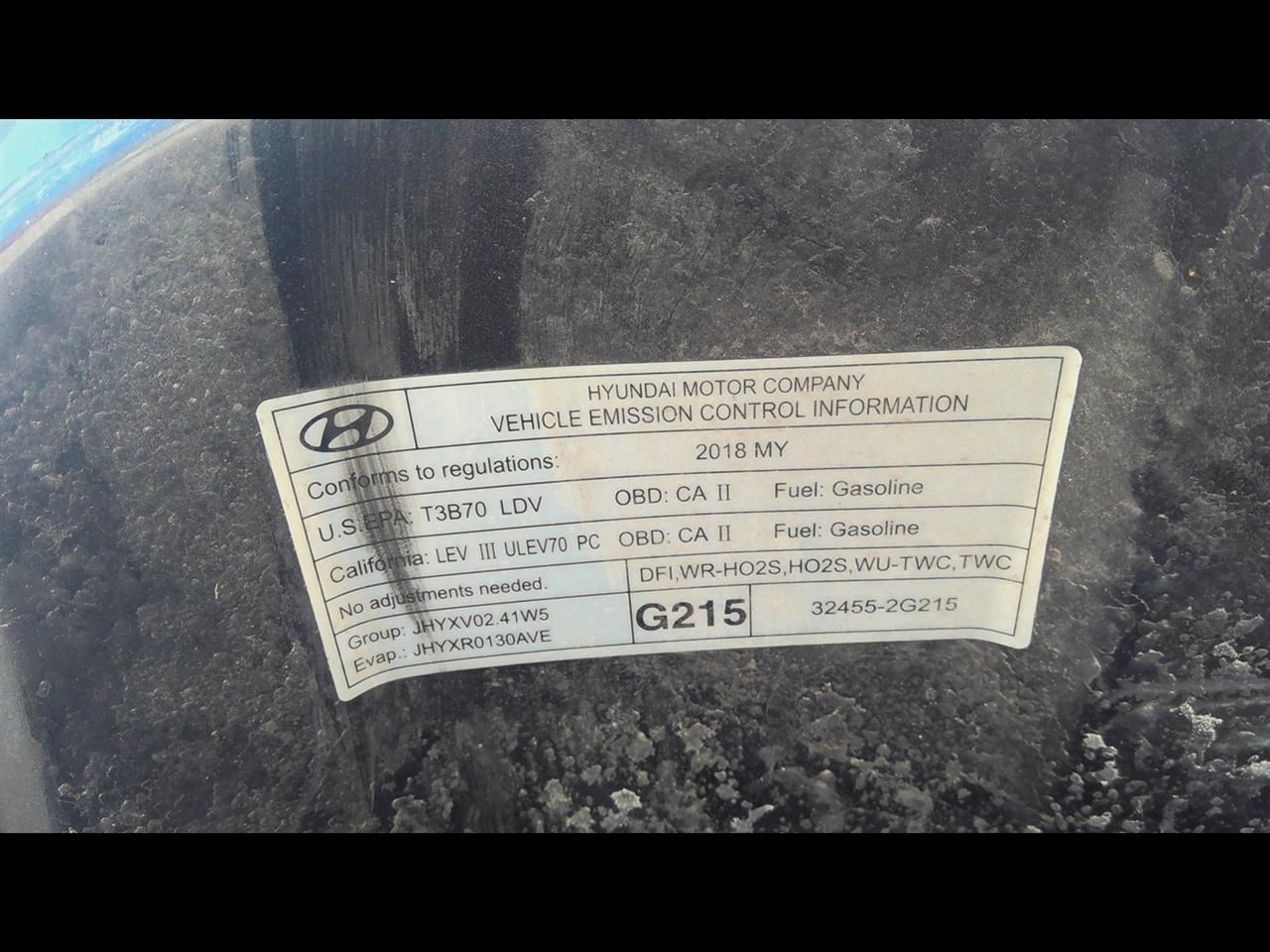 2017 – 2018 HYUNDAI SANTA FE Automatic Transmission SWB Sport 2.4L FWD