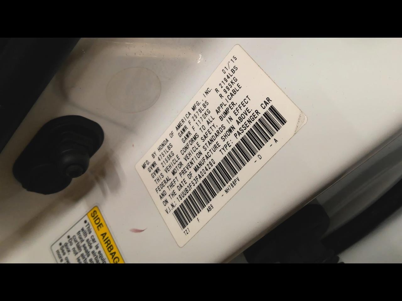 Automatic Transmission US Market 3.5L VIN 3 6th Digit Fits 15-18 TLX 6391536