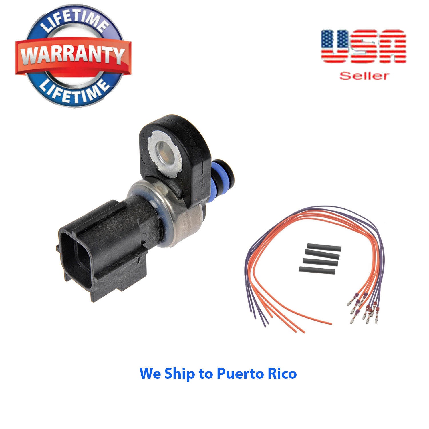 Transmission Line Pressure Sensor Transducer + CONNECTOR Fit: Jeep 545RFE 68RFE