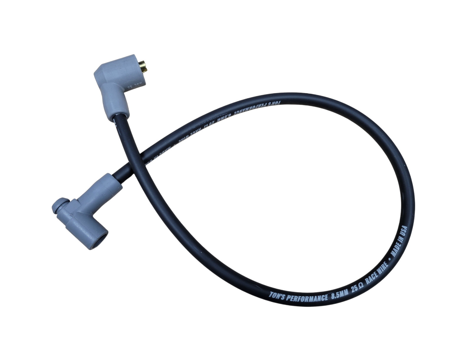 15″ Replacement wire Ignition HEI Distributor to Coil Blaster 2 8.5mm 90° BLACK