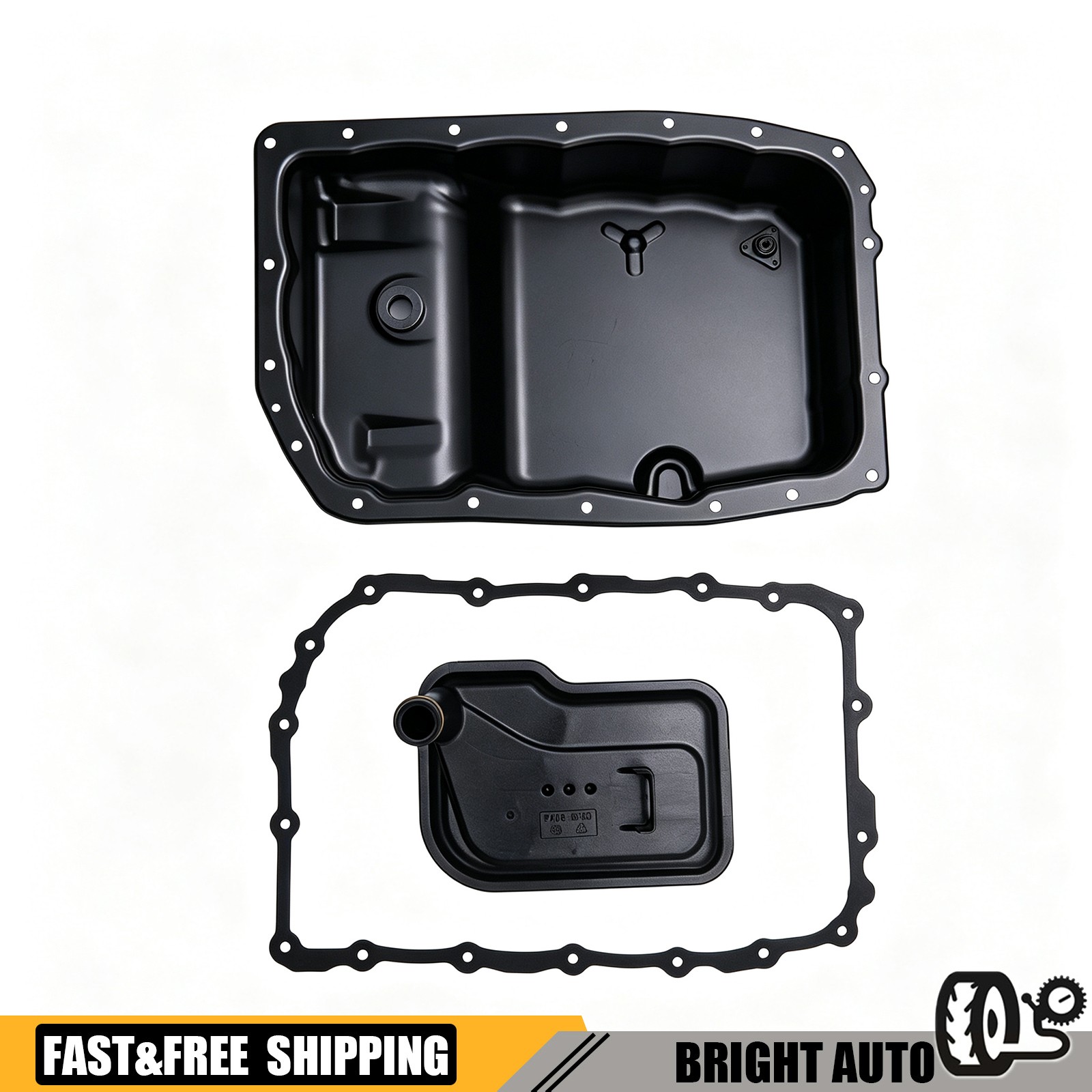 New Transmission Oil Pan W/Gasket＆Filter Fits 2009-2018 Chevrolet Silverado 1500