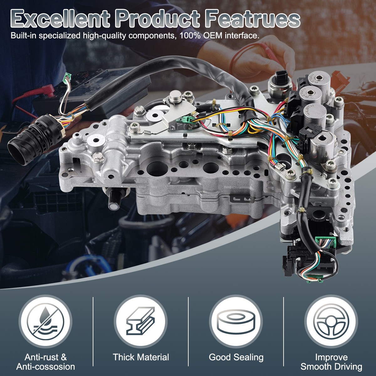 JF010E CVT Valve Body With Solenoid For Nissan Altima Maxima Murano Quest 3.5L