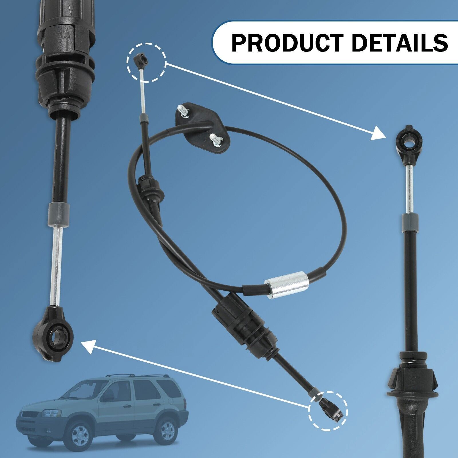 Automatic Transmission Shift Cable Fits 2001-2003 Ford Escape CD4E YL8Z-7E395-BA