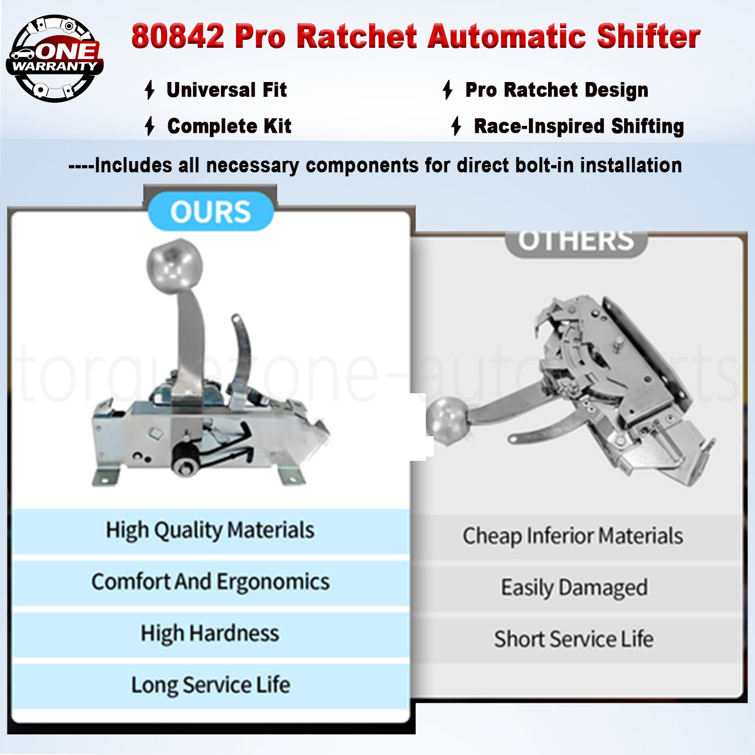 80842 Automatic Shifter Pro Ratchet 3 and 4 Speed AOD 727 A904 TH400 TH350