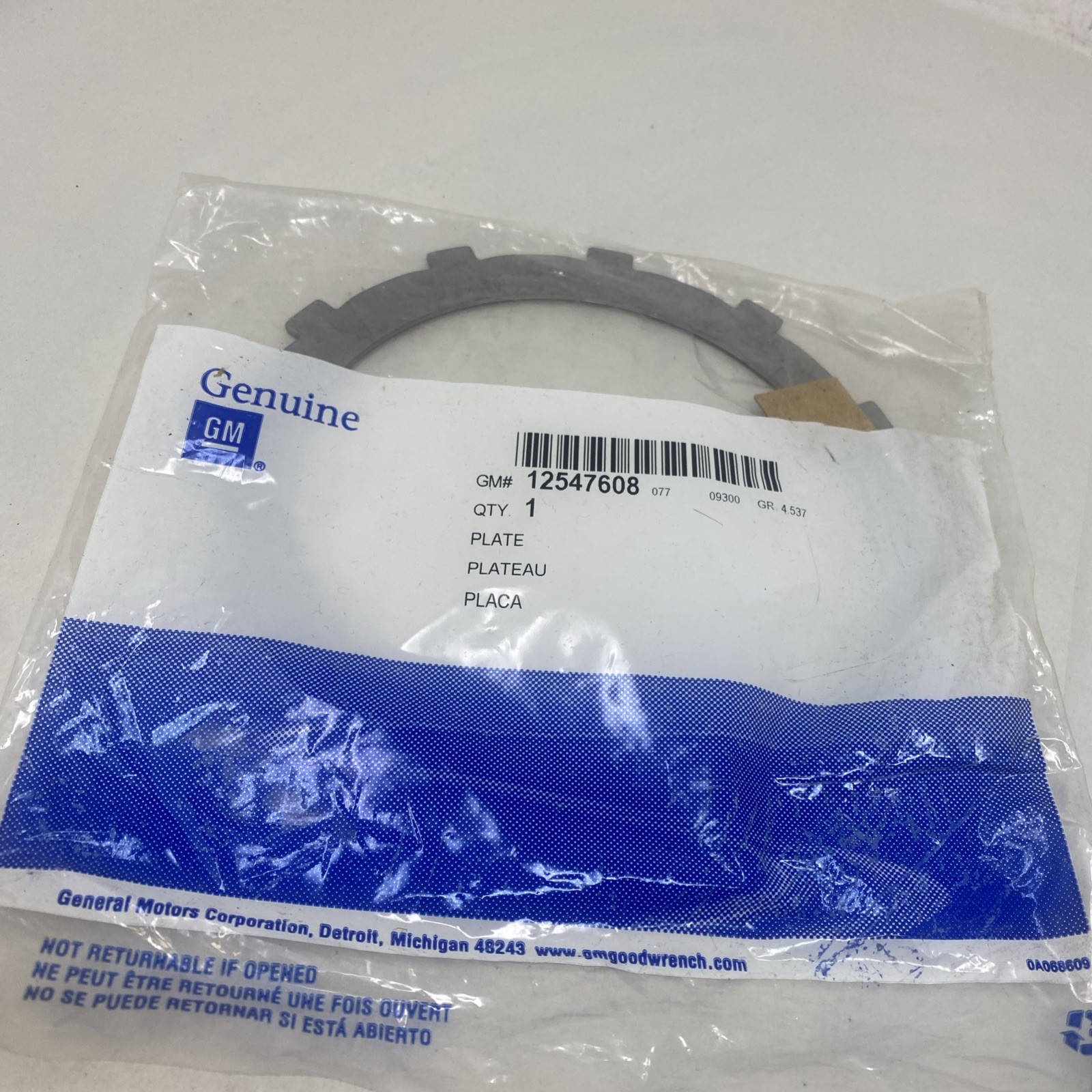 Genuine GM 1998-2007 Cadillac Transfer Case Four Wheel Drive Plate 12547608