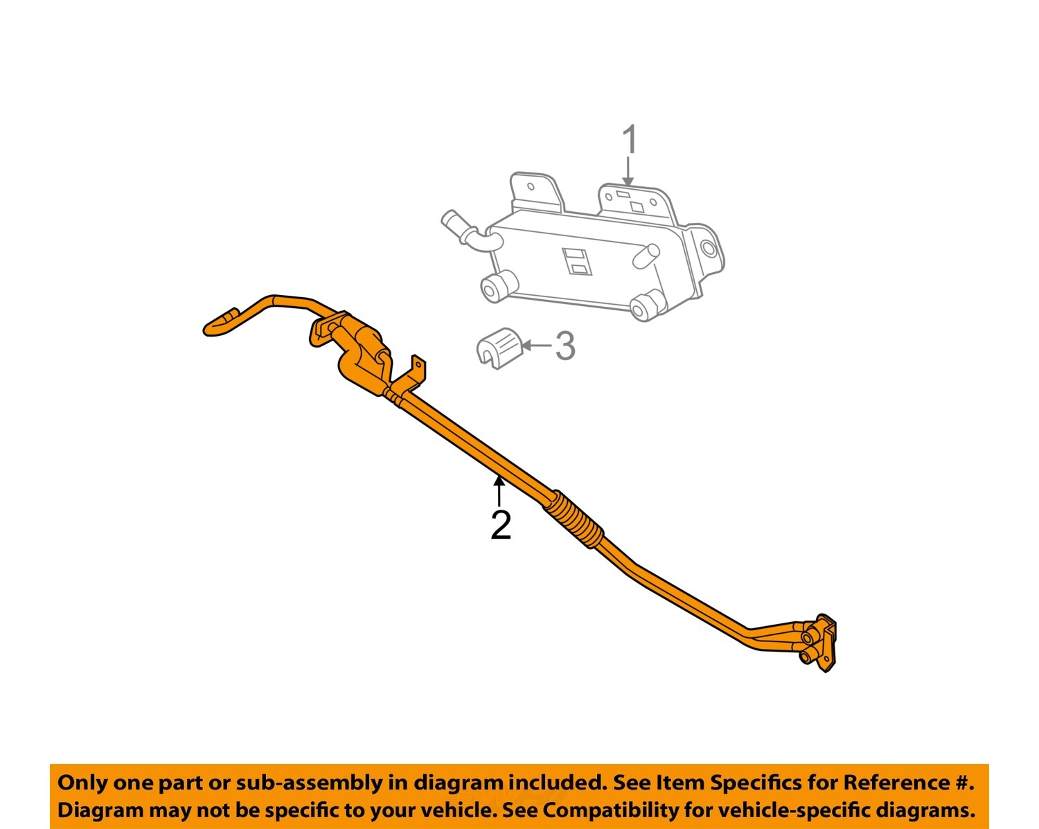 FORD OEM 14-16 F-450 Super Duty Transmission Oil Cooler-Tube BC3Z7R081B