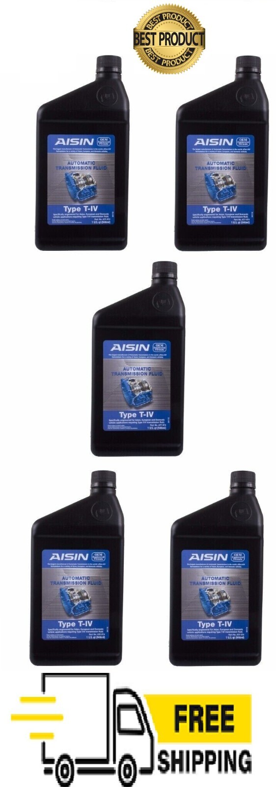 Automatic Transmission Fluid AISIN TF-0T4 Type T-IV 5 Quarts