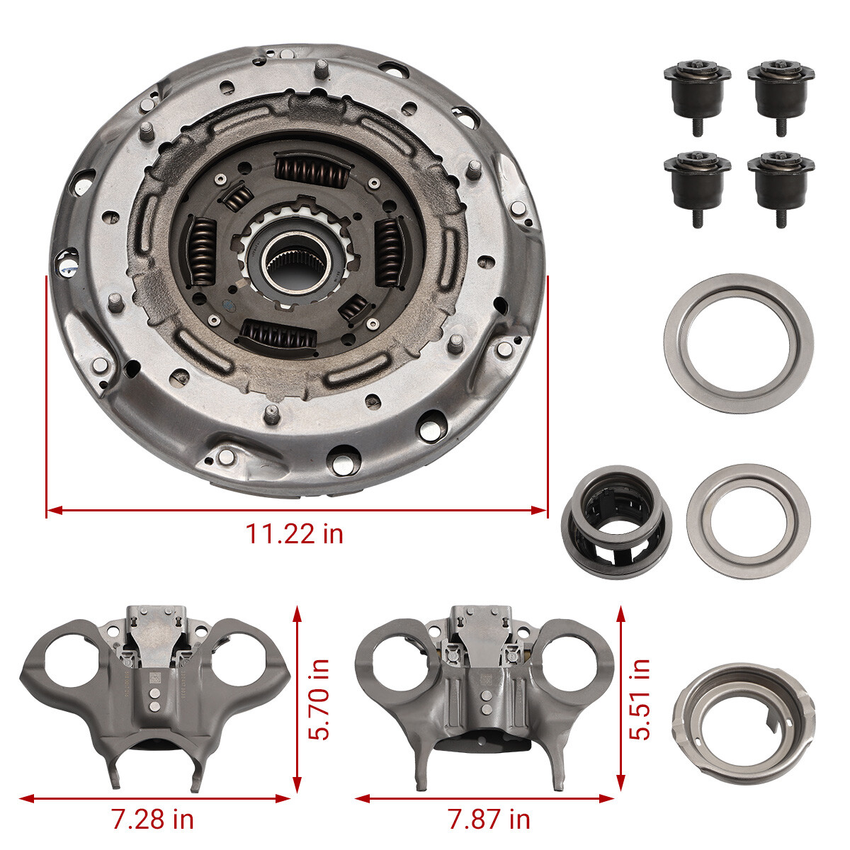 Transmission Dual Clutch Fork Kit 6DCT250 DPS6 For Ford Focus Fiesta 2012-2019