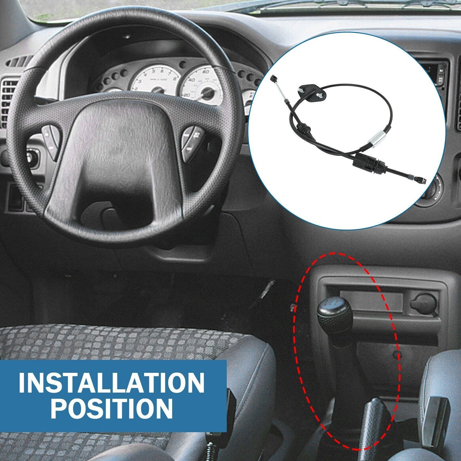 Automatic Transmission Shift Cable Fits 2001-2003 Ford Escape CD4E YL8Z-7E395-BA