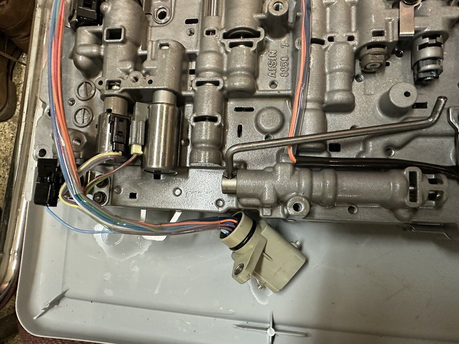 A750 E A750F TOYOTA TRANS VALVE BODY 7 SOLENOID CAST 8850 VB PLATE CODE T05 T06