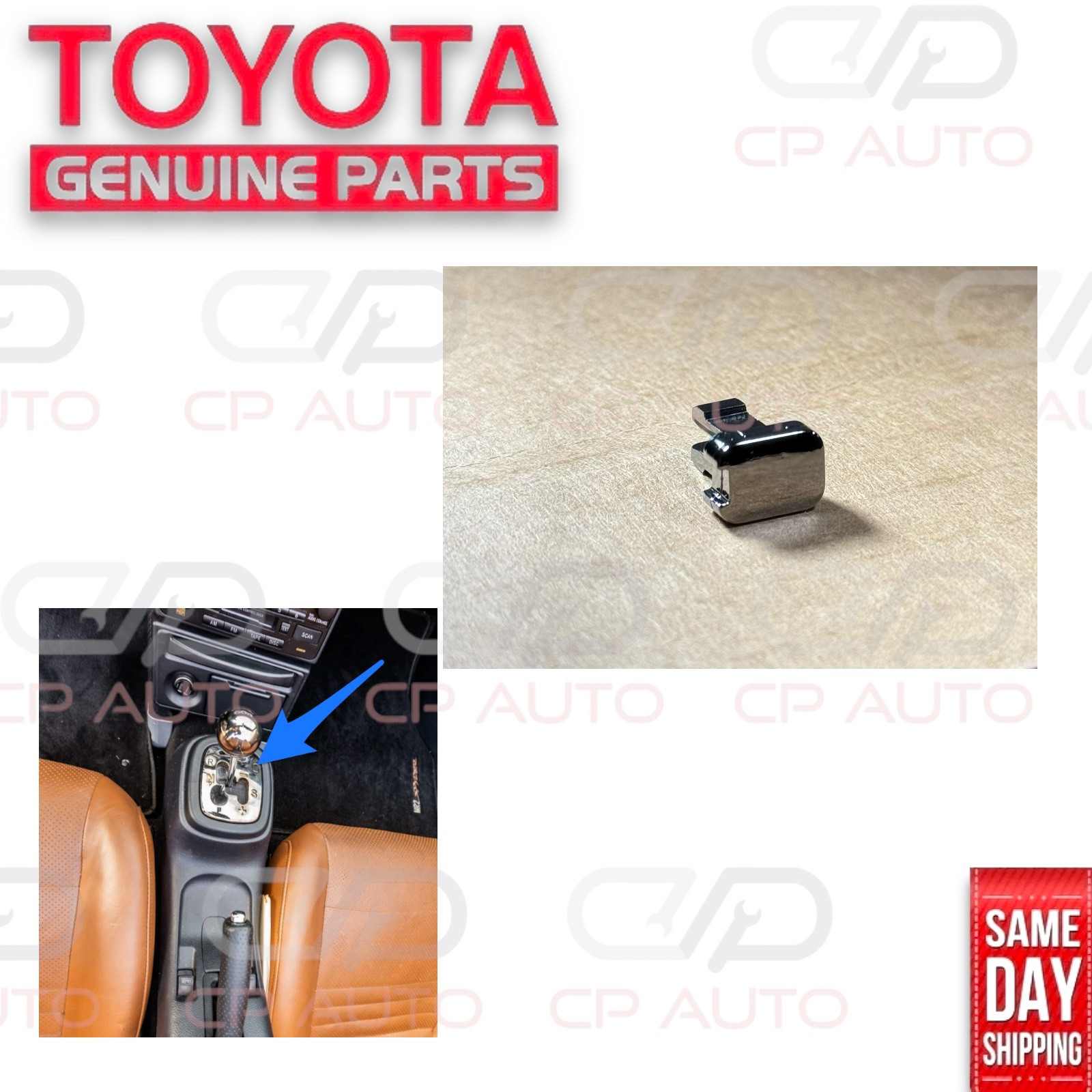 00 – 05 TOYOTA MR2 SPYDER SHIFTER LOCK RELEASE BUTTON COVER CAP CHROME OEM NEW