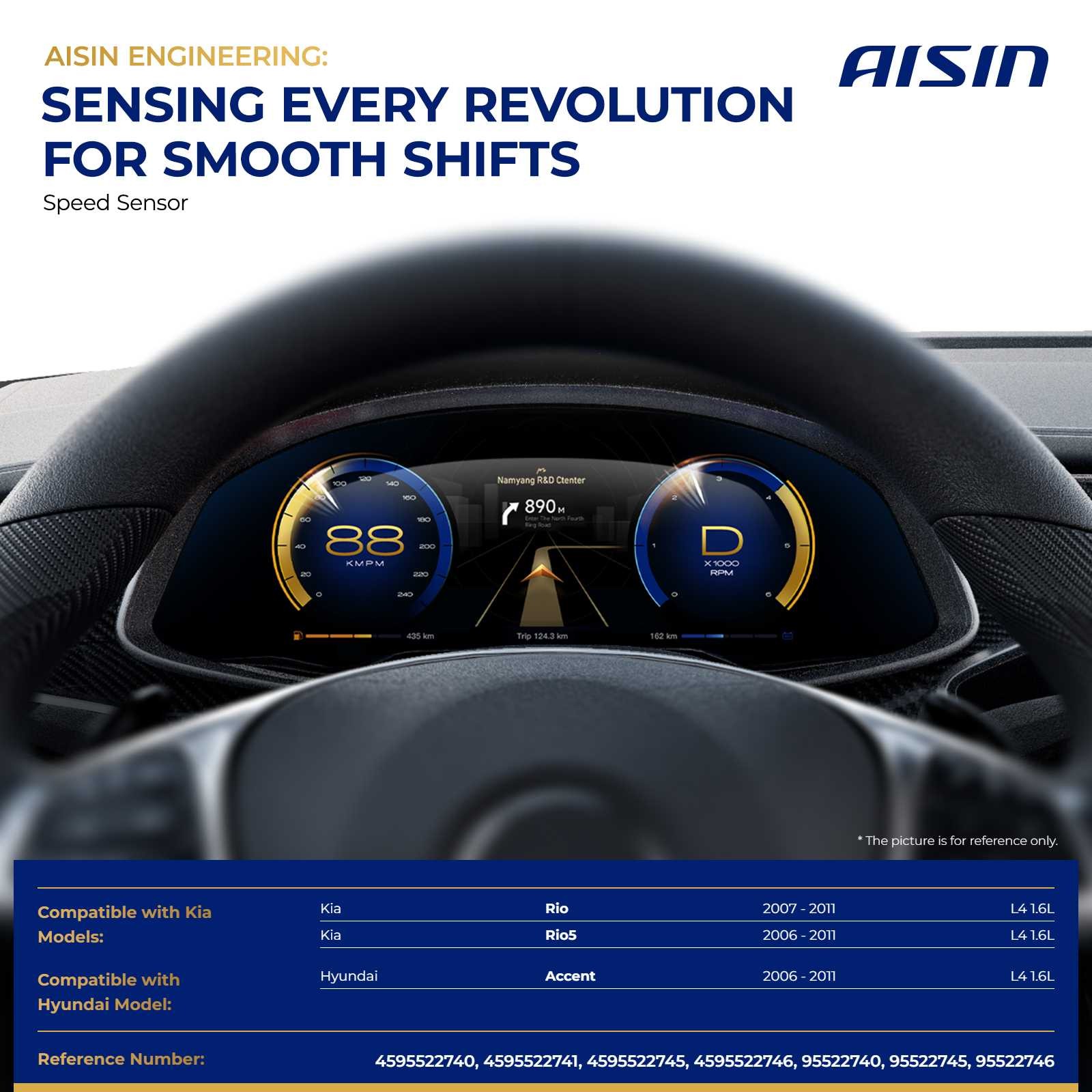AISIN Auto Transmission Speed Sensor for Hyundai Accent Kia Rio Rio5 2006-2011