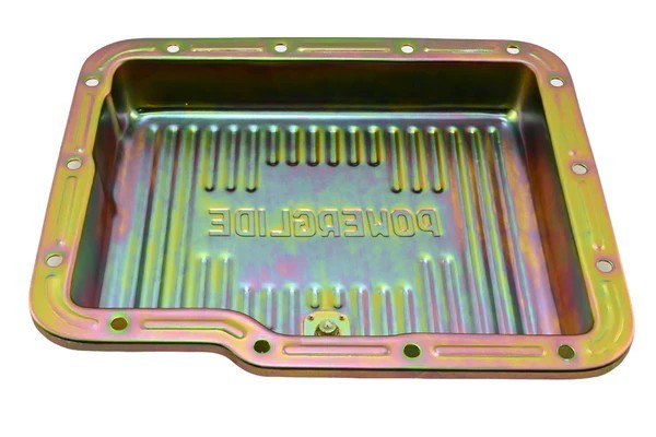 Chevy GM Powerglide Transmission Pan Zinc Plated 2″ Deep Stock Capacity