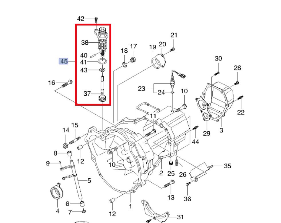 Speedometer Driven Gear for 2011-2017 Chevrolet Spark (Europe, Latin America)