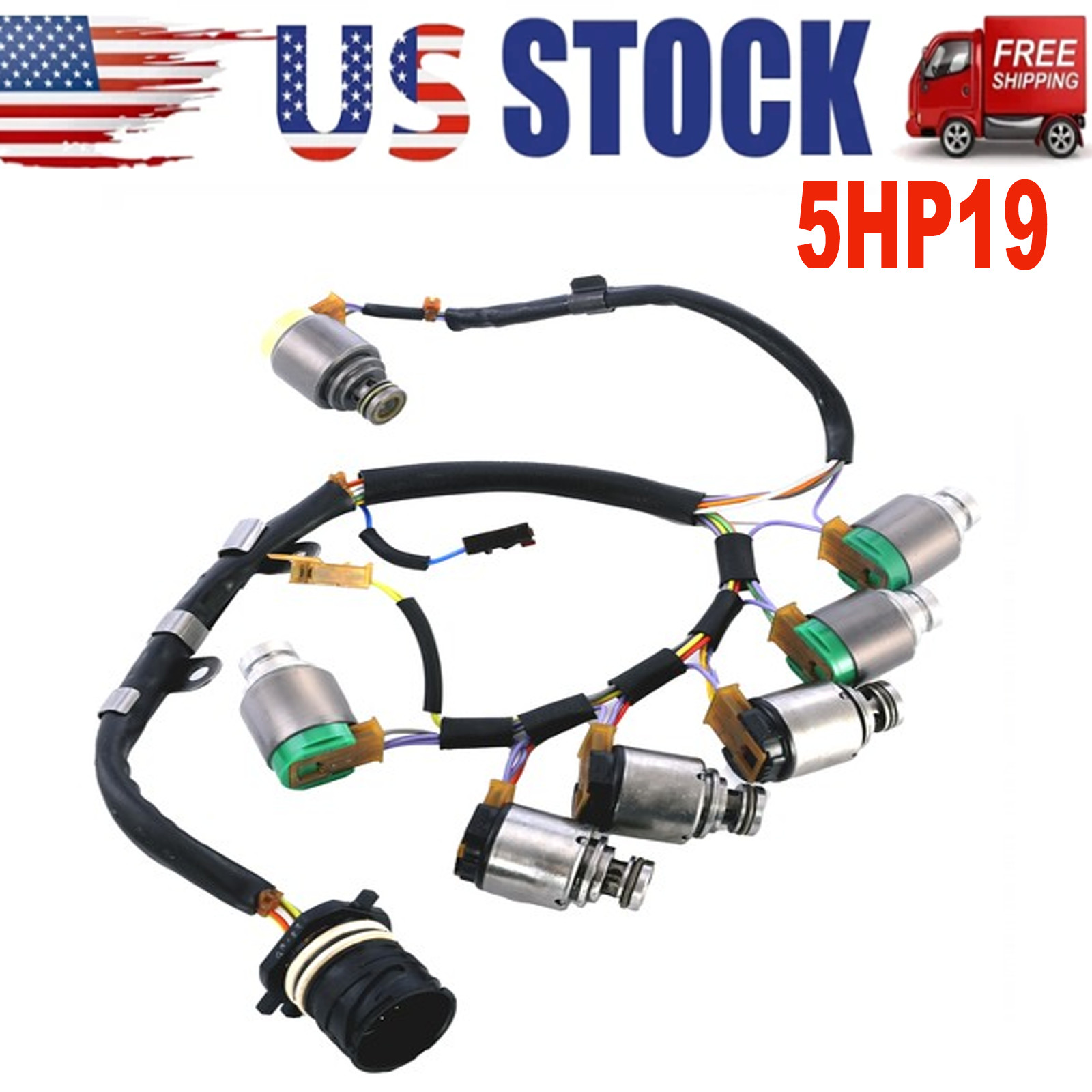 5HP19 Transmission Solenoids Set w/ Internal Harness For BMW Audi Replacement