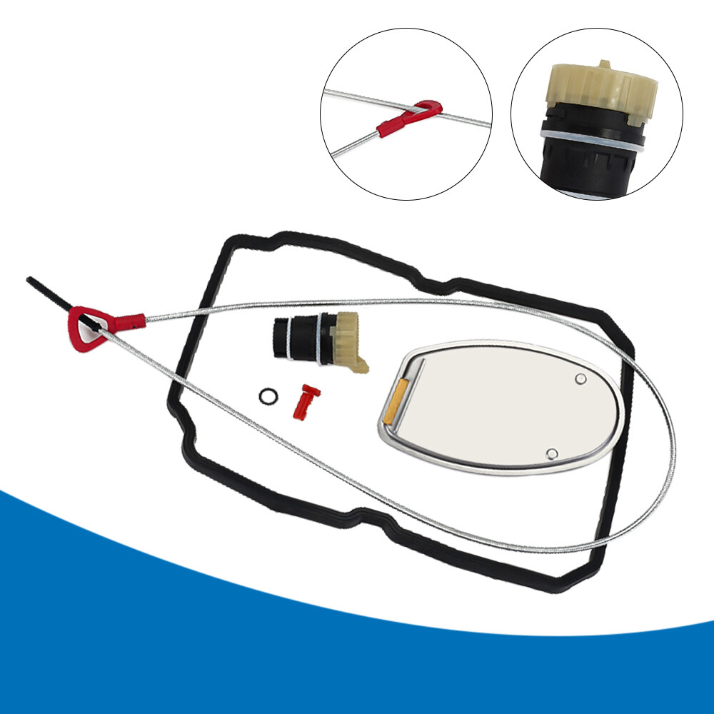 For Mercedes-Benz Kit Auto Transmission Filter+Oil Pan Gasket Kit+Dipstick 722.6