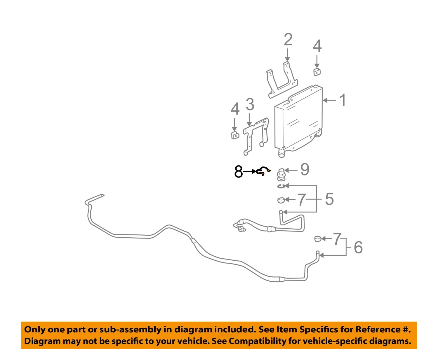 GM OEM 95-23 Acadia Limited Cooling Trans Oil Cooler-Outlet Pipe Clip 24205103