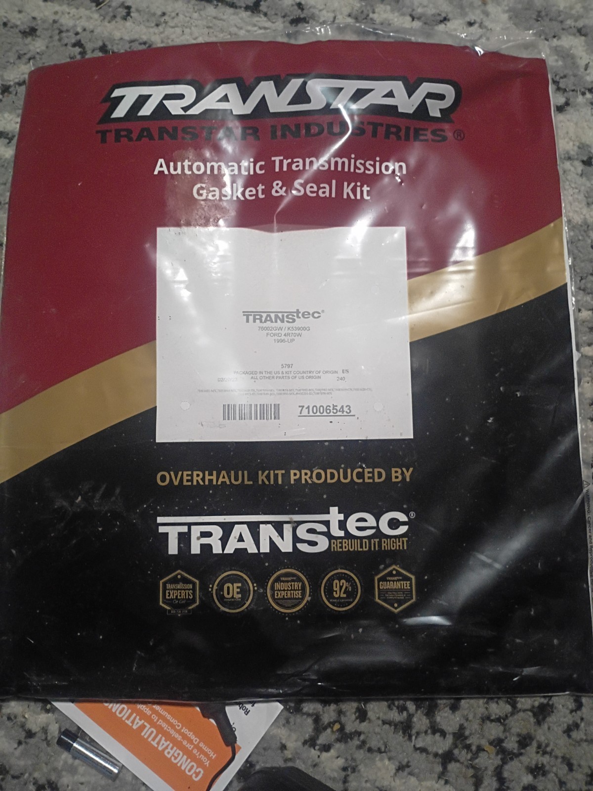 TranStar Ford 4r70w transmission overhaul kit