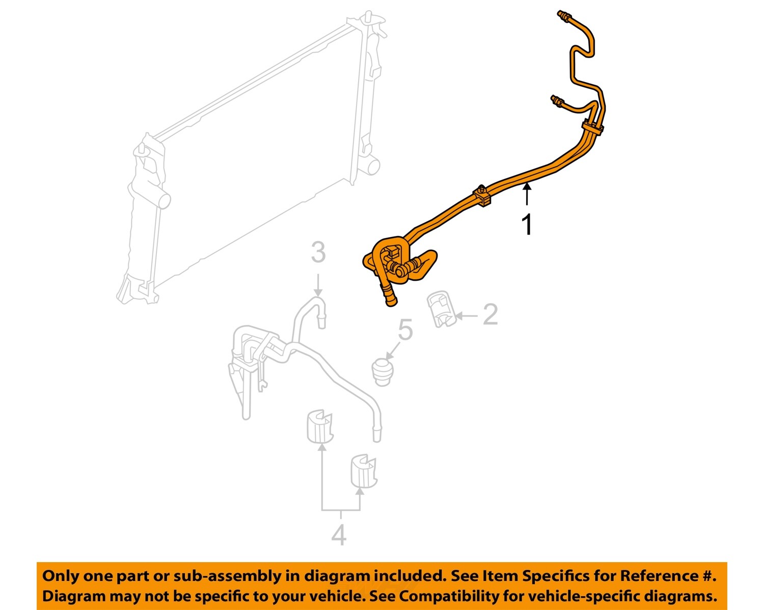 FORD OEM 10-12 Fusion,Milan Cooling Trans Oil Cooler-Cooler Line BE5Z7R081A