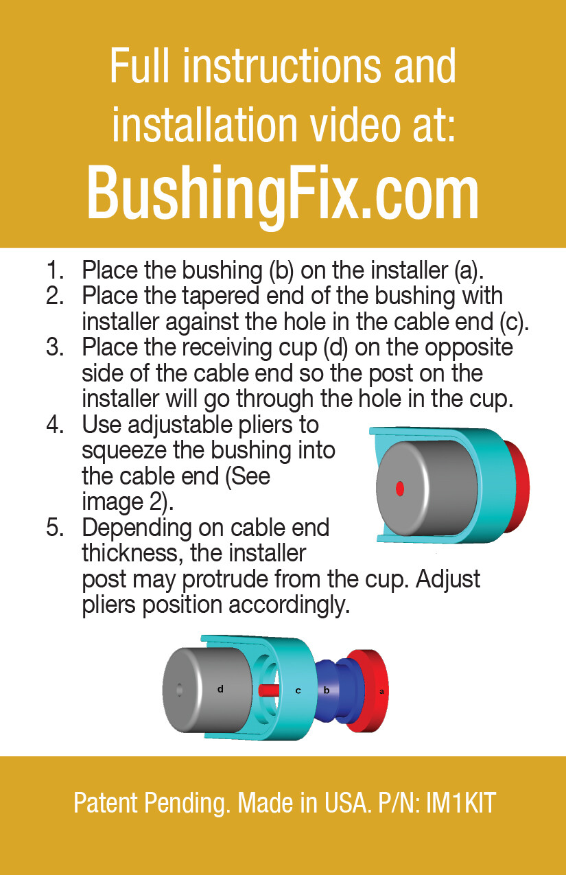 Chevrolet Monte Carlo Transmission Shift Cable Repair Kit w bushing Easy Install