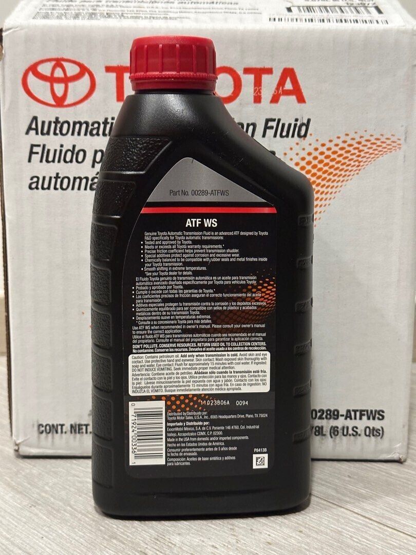 4 Quart GENUINE TOYOTA ATF WS Automatic Transmission Oil 00289-ATFWS
