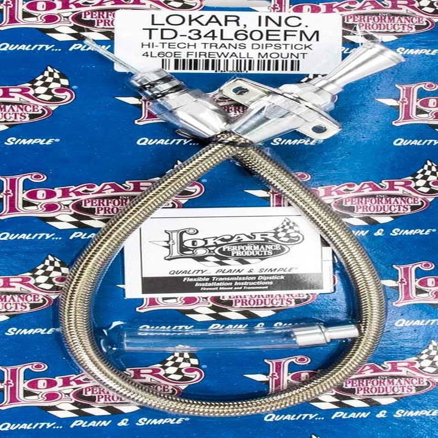 Lokar TD-34L60EFM, One 4L60E Firewall Mount Trans Dipstick Performance Parts