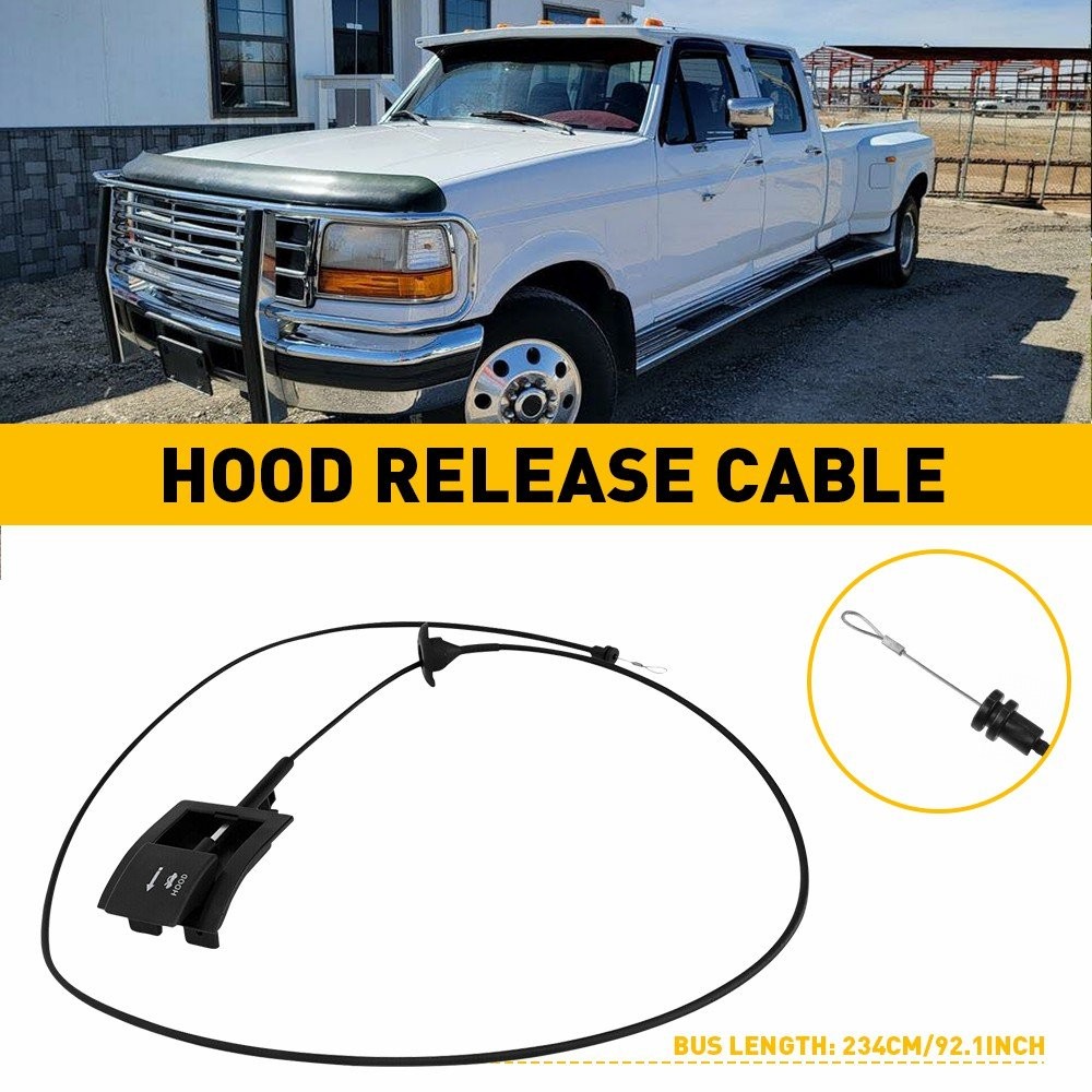 Hood Release Cable & Pull Handle For 1992-1997 Trucks F-Series Bronco & 912-042