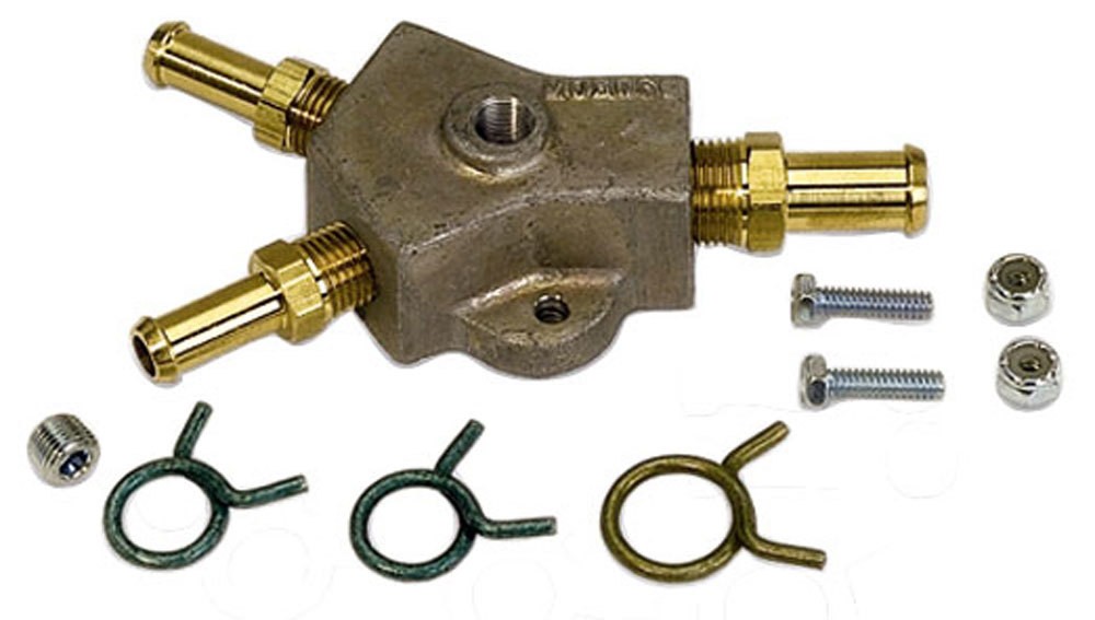 Moroso for Universal Fuel Block Kit – 1/2in Hose Inlet w/Two 3/8in Hose Outlets