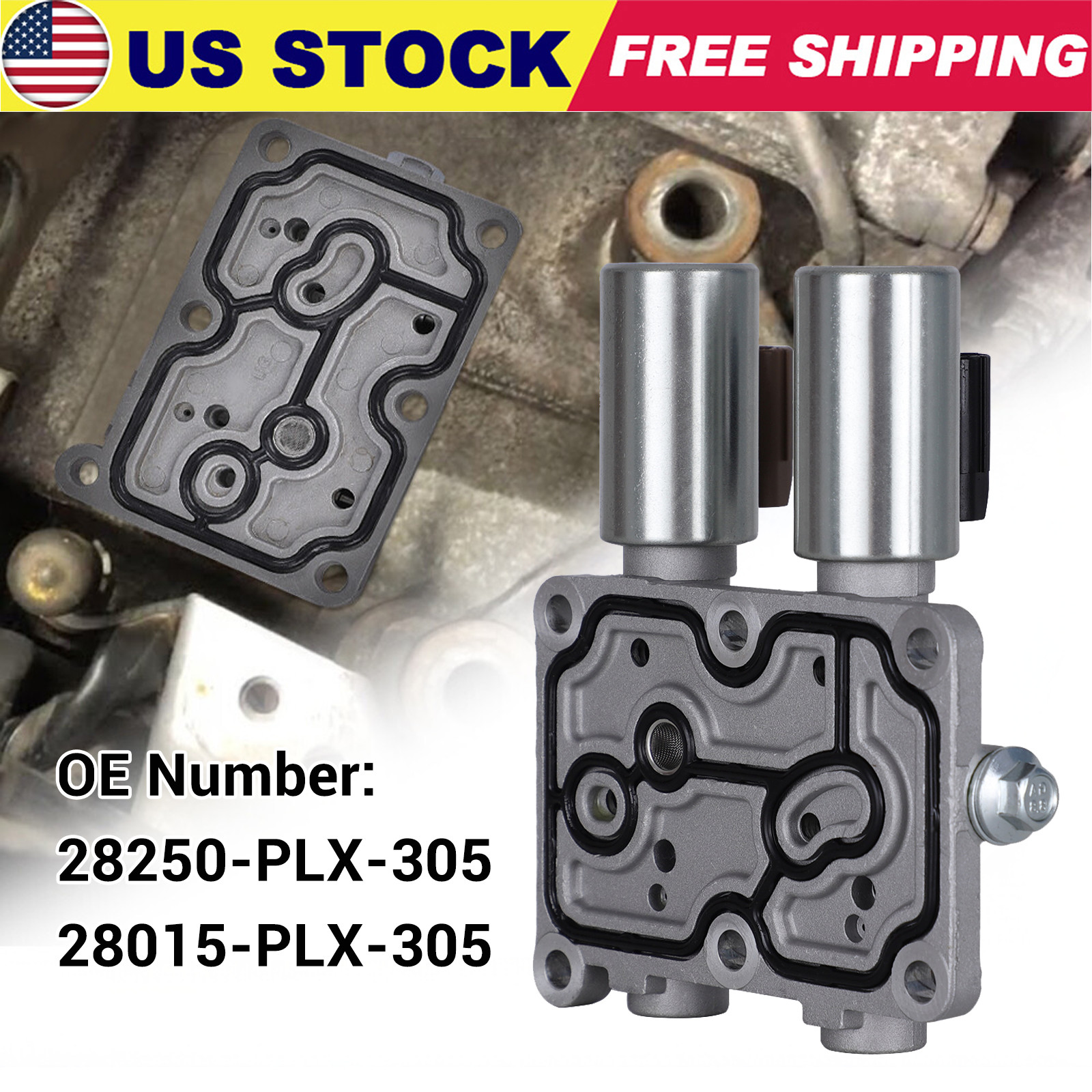 Transmission Dual Shift Linear Solenoid Fit For 2001-2005 Honda Civic 1.7L