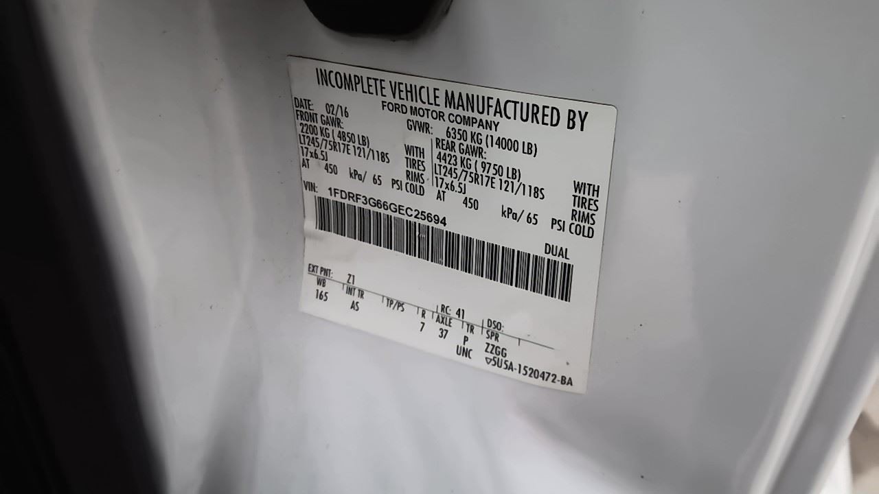 Automatic Transmission From 2016 Ford F350 Super Duty 6R140 4×2 RWD