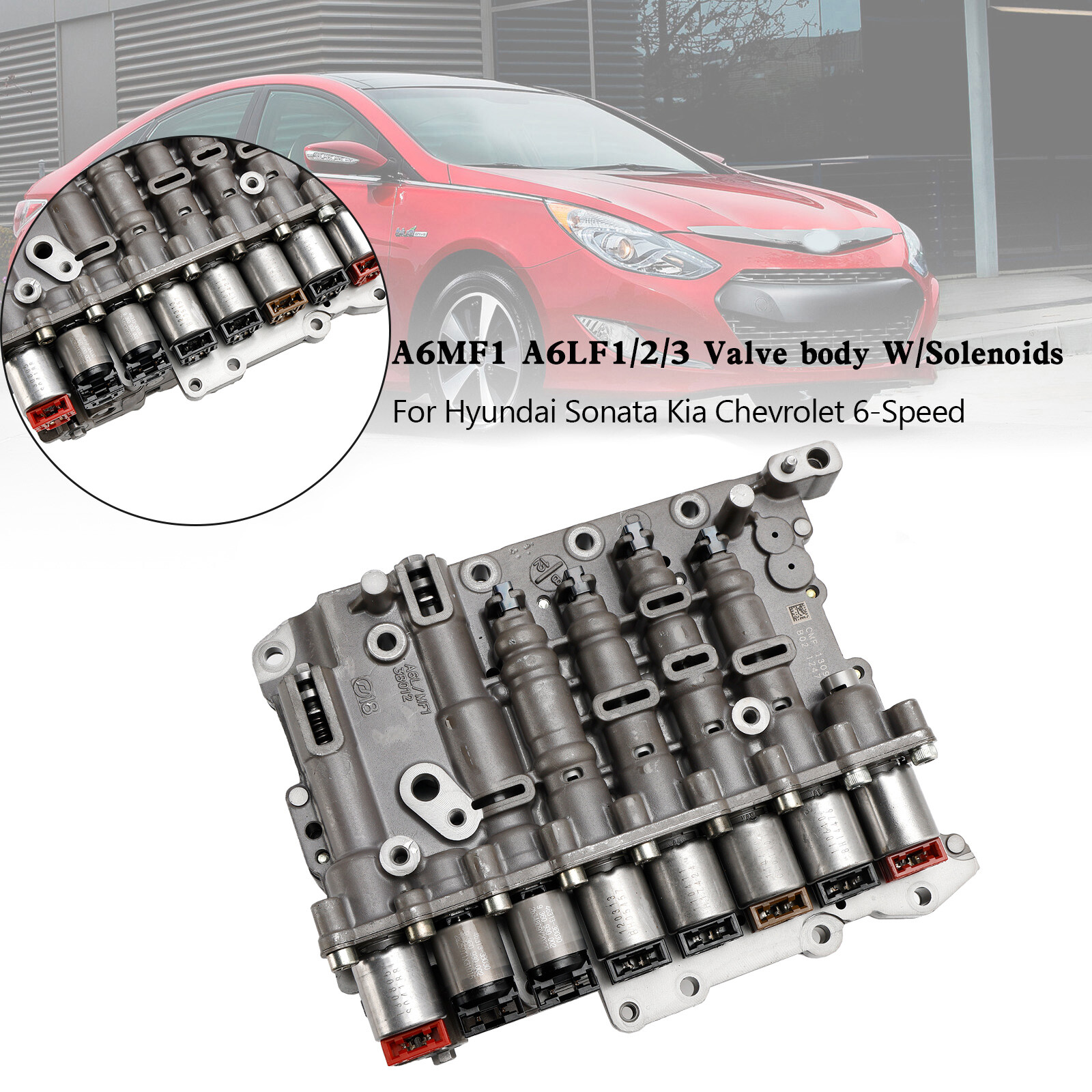 .A6MF1 A6LF1/2/3 Valve body W/Solenoids For Hyundai Sonata Kia Chevrolet 6-Speed