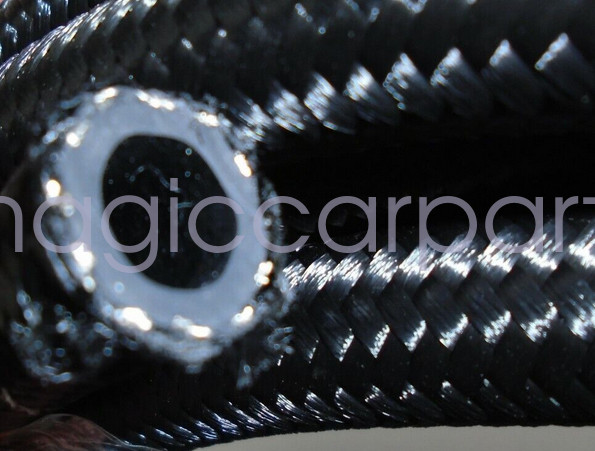 4L60E 4L65E Automatic Transmission Cooler Line Kit Black -6 AN Steel Braided U
