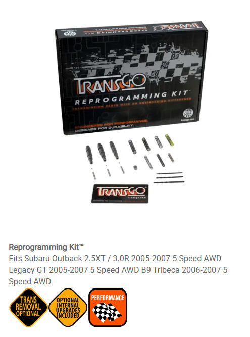 Transgo 5EAT-HD2 Reprogramming Kit Transmission Valve Body Shift Kit 5EAT 05-07