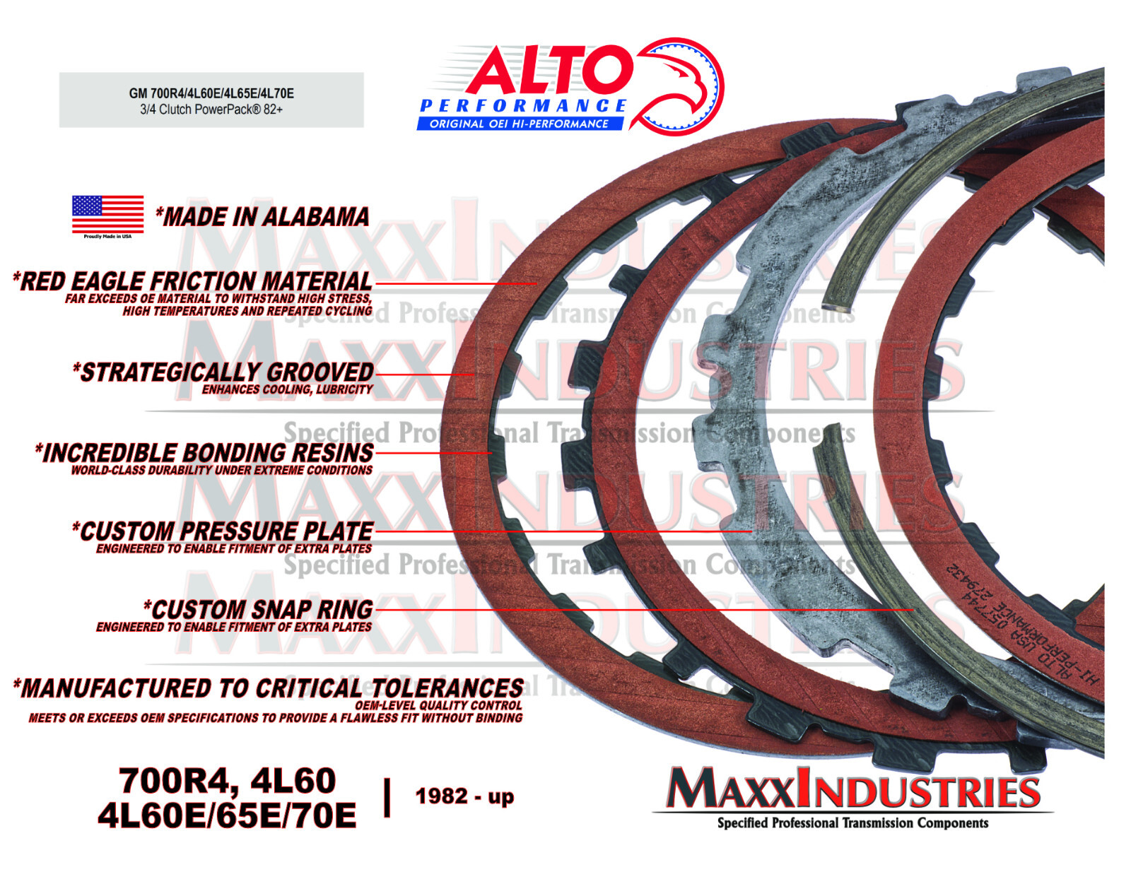 2004-Up 4L60E Transmission Performance Rebuild Kit with 3-4 PowerPack® Alto HEG