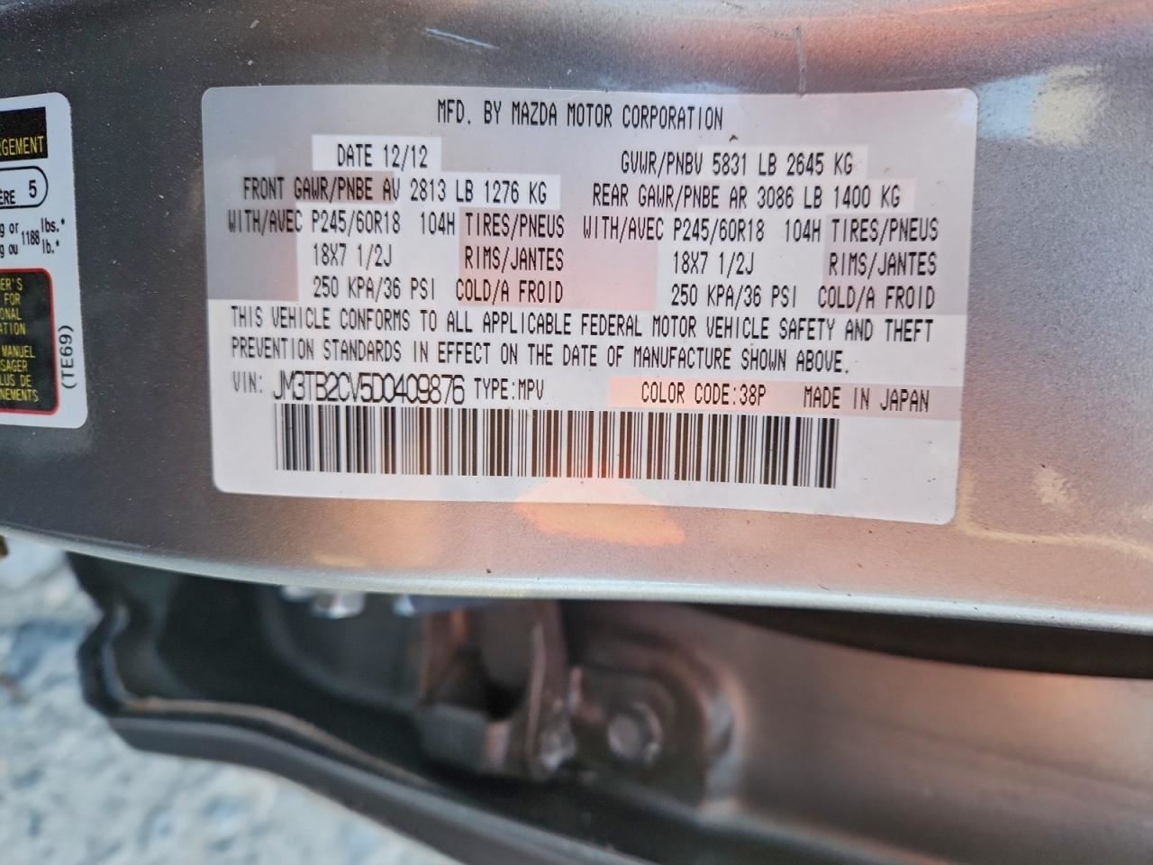 Automatic Transmission FWD Fits 11-15 MAZDA CX-9 5455848