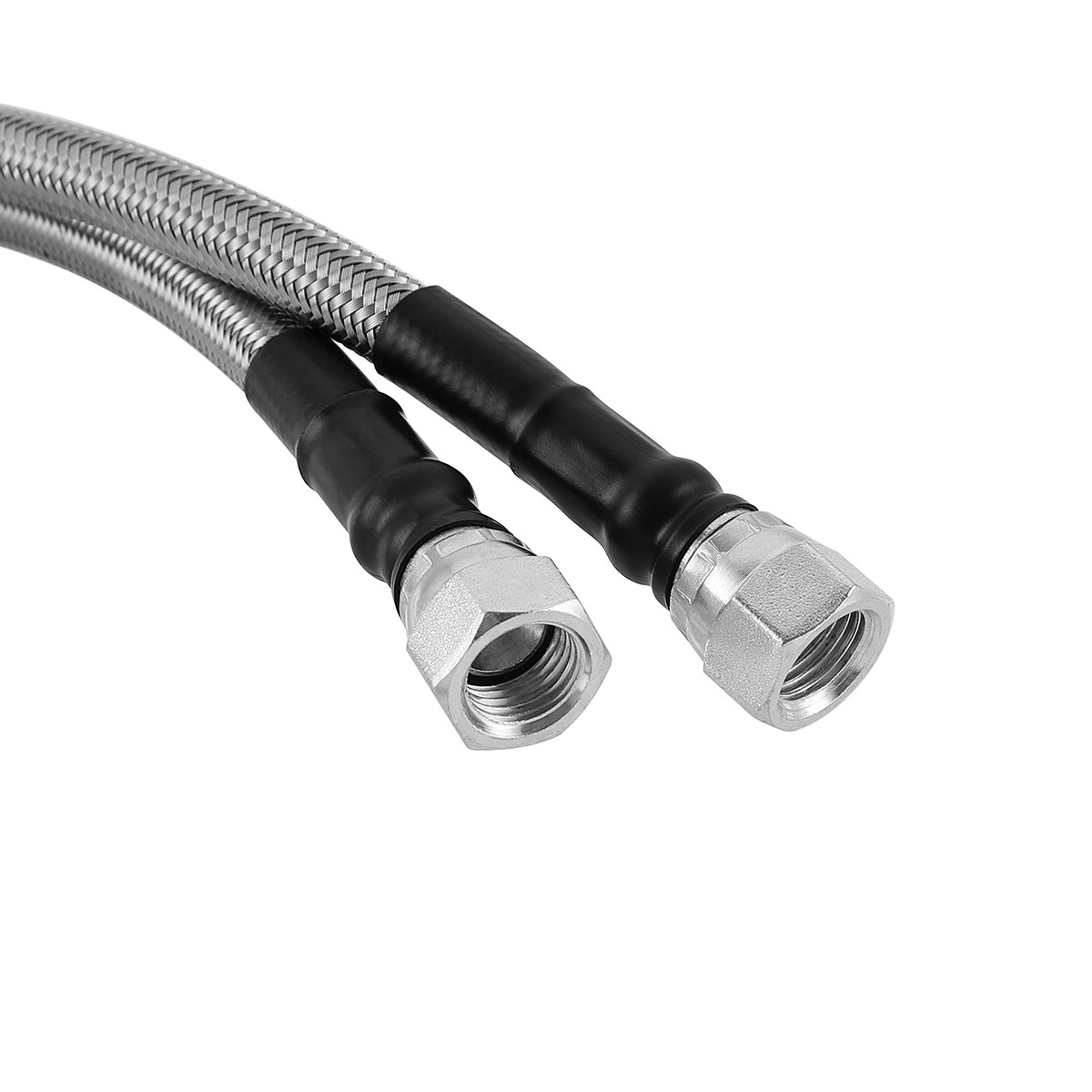 70″ 6AN SS Braided Transmission Cooler Hose Lines Kit for GM 4L60E 4L80E TH350