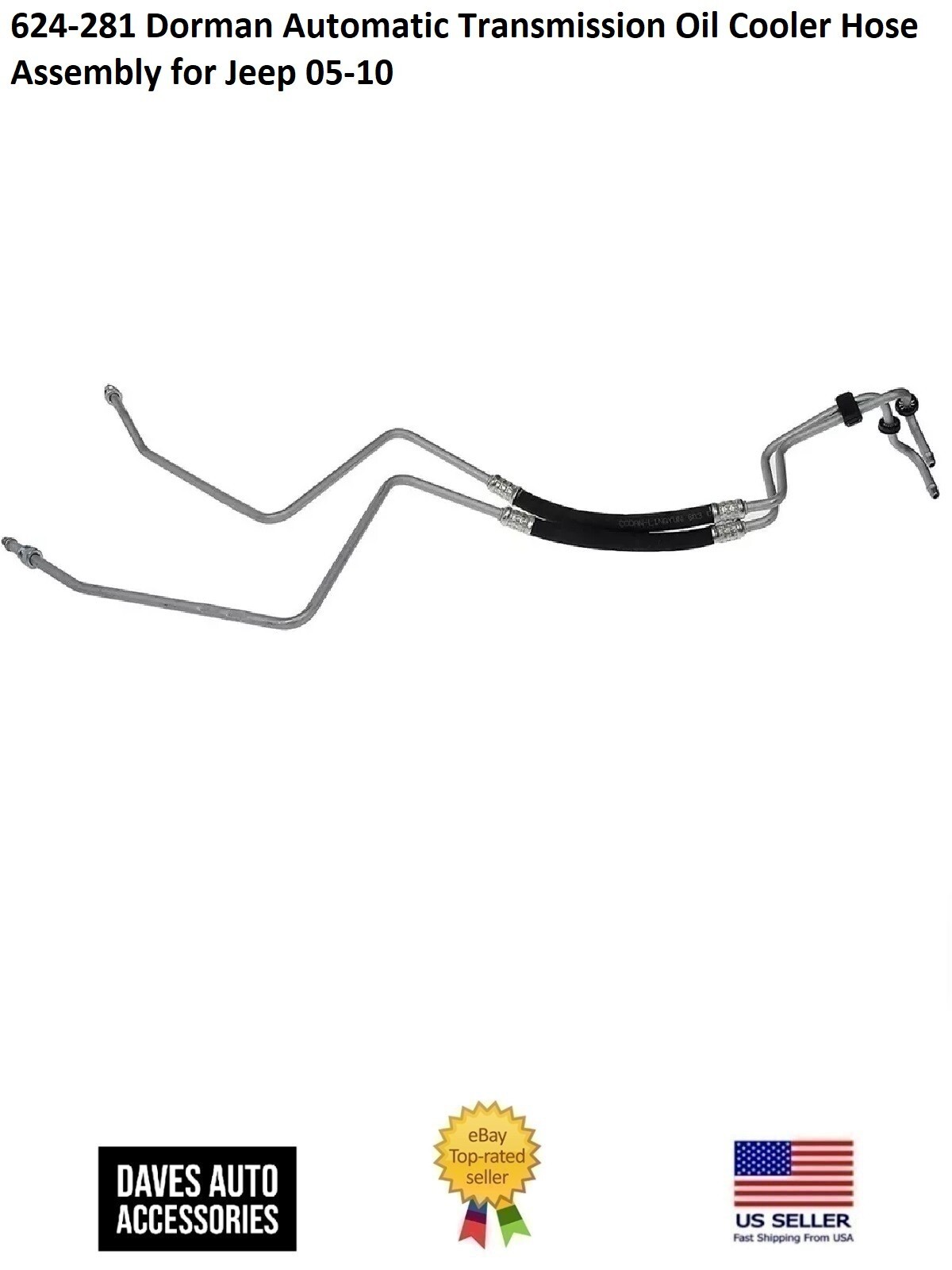 624-281 Dorman Automatic Transmission Oil Cooler Hose Assembly for Jeep 05-10
