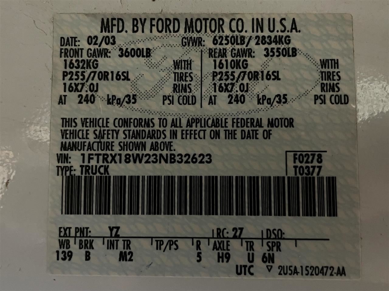 Automatic Transmission Heritage 8-280 4.6L Fits 01-04 FORD F150 PICKUP 1097388