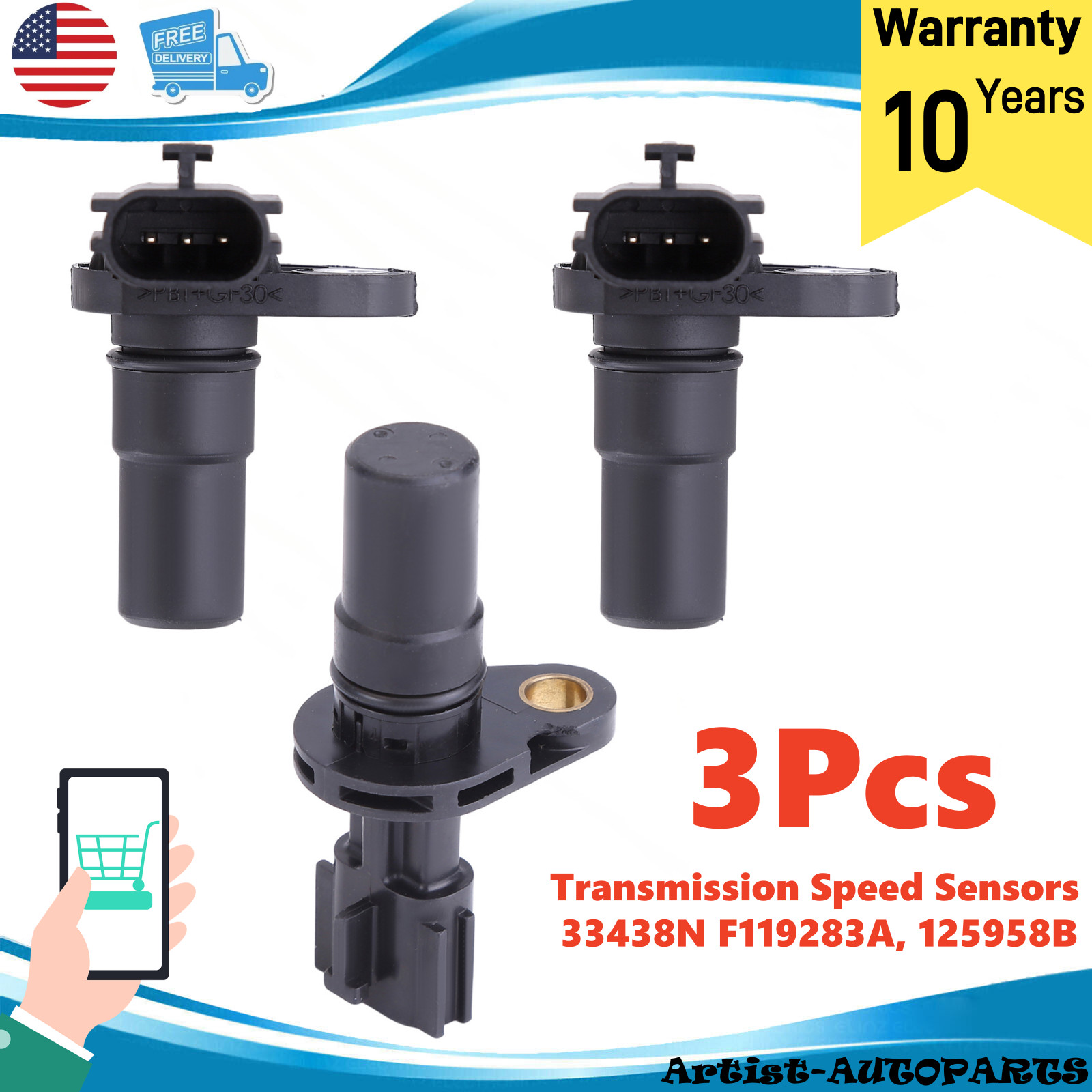 FOR NISSAN ALTIMA INFINITI CVT CVT7 INPUT OUTPUT SPEED SENSOR RE0F11A JF015E USA