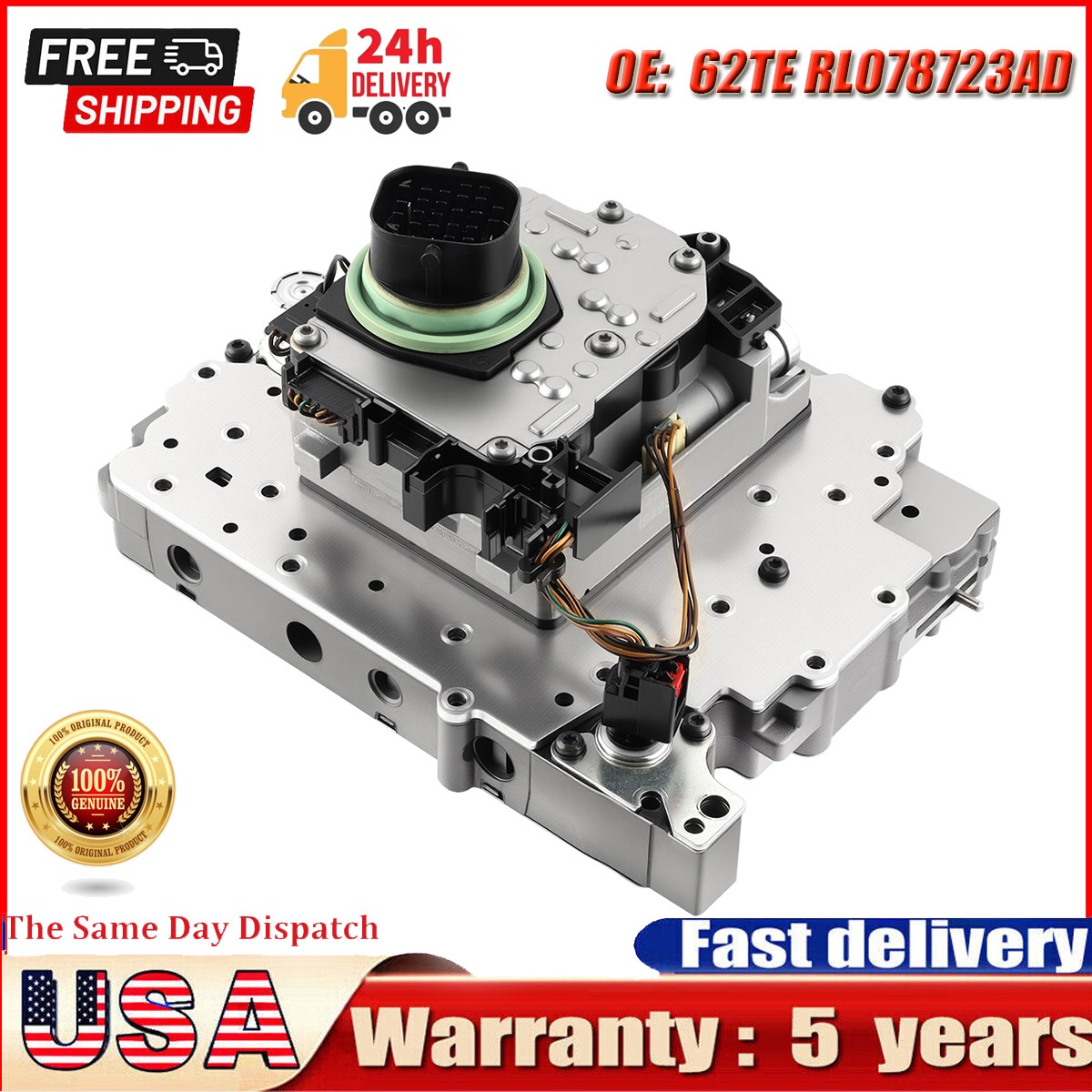 62TE 6 Speed Transmission Valve Body And Solenoid Pack For Dodge Chrysler RAM