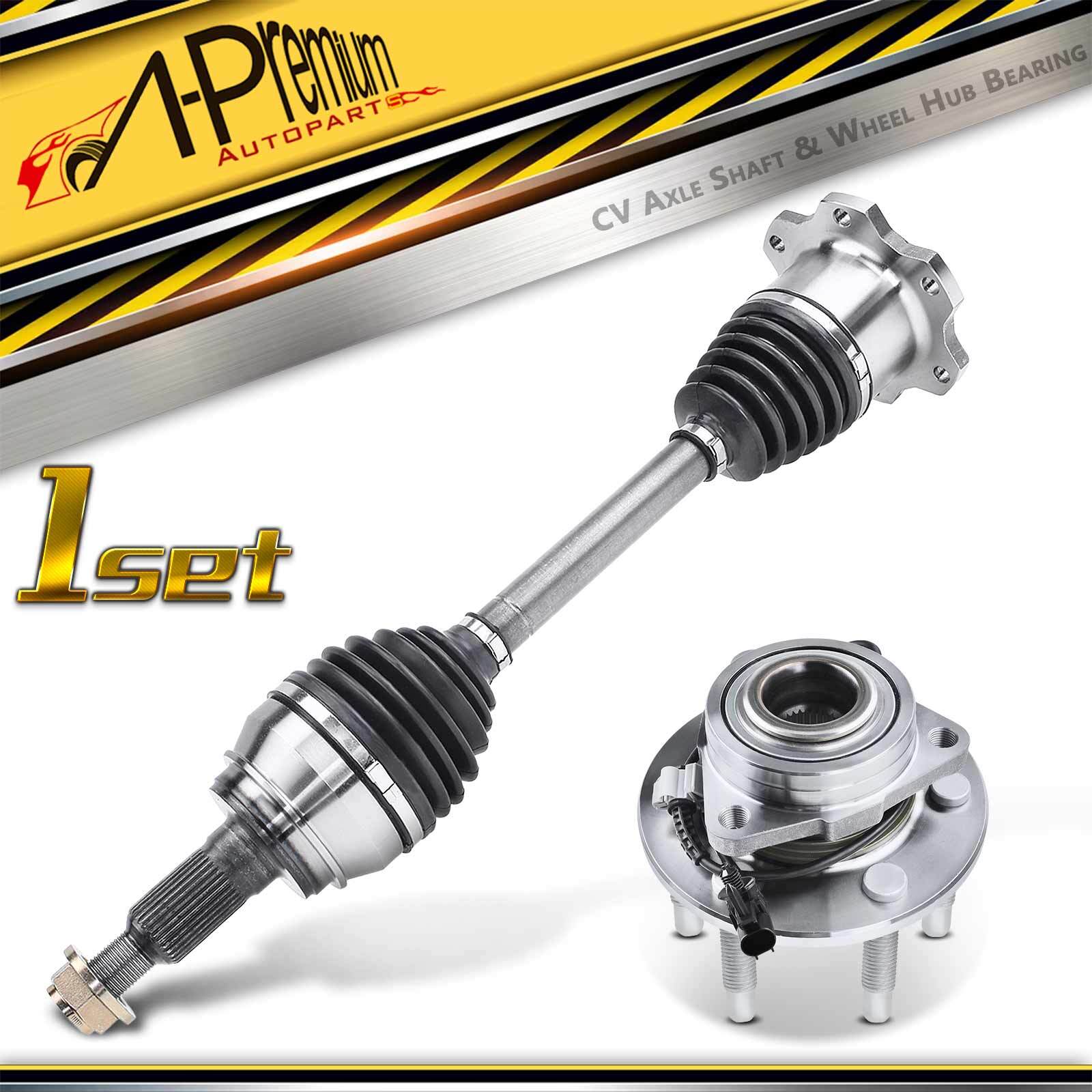Front CV Axle + Wheel Hub Bearing Assembly for GMC Sierra Chevy Silverado 1500